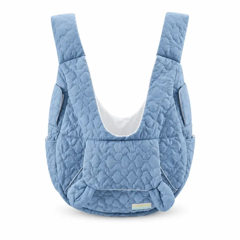 Quilted Front Carrier Backpack for Small Dogs and Cats - Hands-Free Travel Sling with Front Pocket for Outdoor Walking