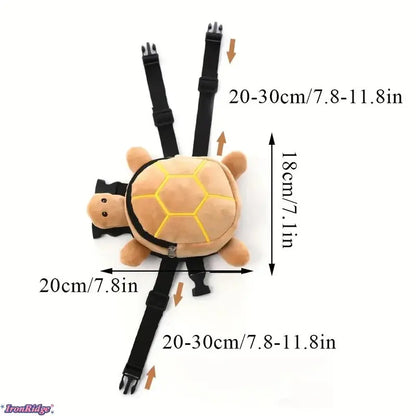 Ironridge Adjustable No-Pull Dog Backpack Harness with D-Ring - Turtle-Shaped Design for Small to Medium Dogs, Ideal for Travel and Outdoor Activities