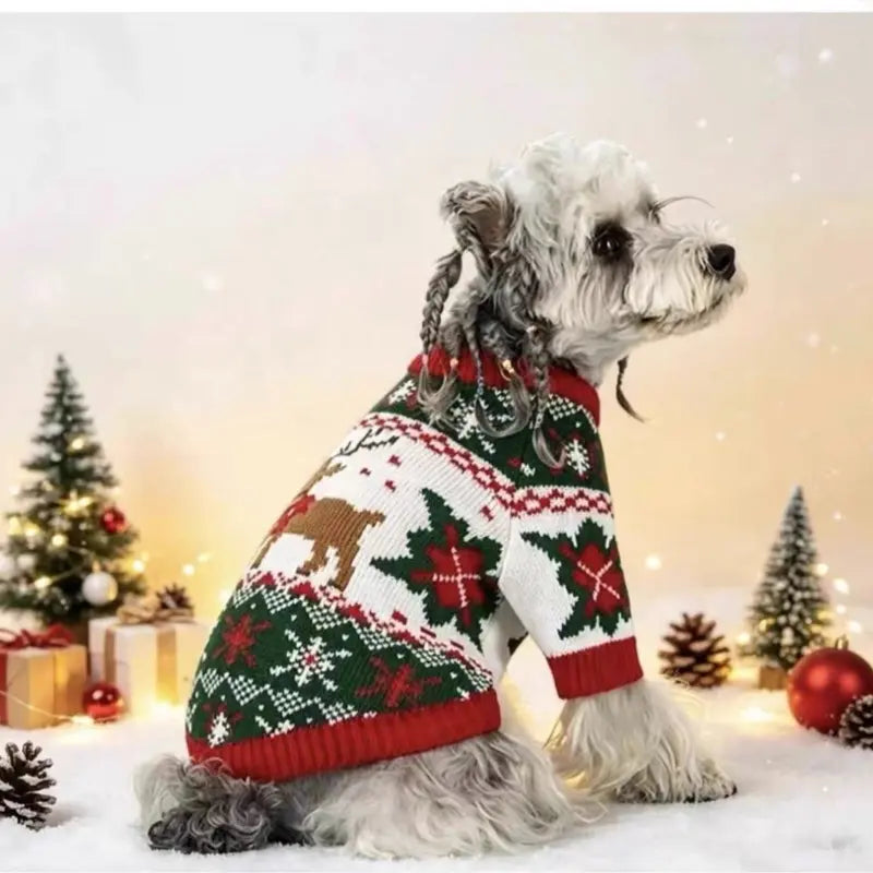 AUROTH Cozy Halloween Knitted Sweater for Small to Medium Dogs and Cats, Featuring Pumpkin and Ghost Design, Perfect Fall Outfit for Pets