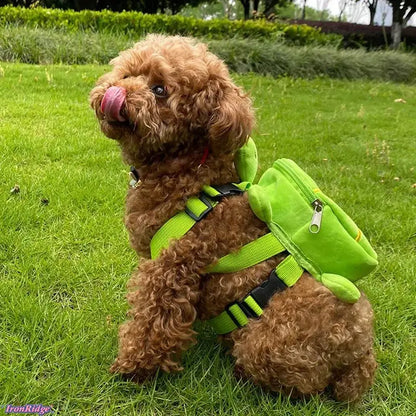 Ironridge Adjustable No-Pull Dog Backpack Harness with D-Ring - Turtle-Shaped Design for Small to Medium Dogs, Ideal for Travel and Outdoor Activities