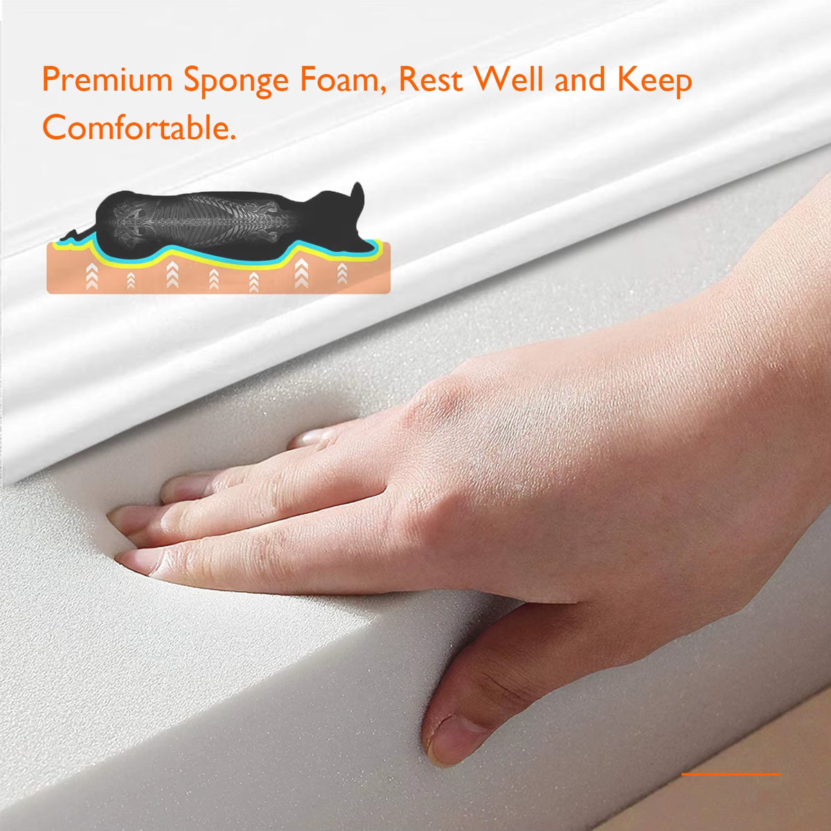 Luxurious XXL Large Orthopedic Dog Bed with Cozy Bolster and Washable Cover for Ultimate Comfort
