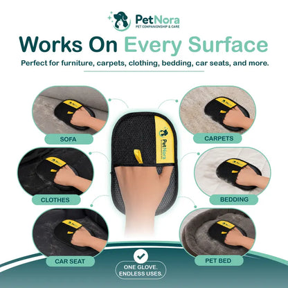 Reusable Electrostatic Pet Hair Remover Glove for Dogs and Cats - Effective Lint Cleaner for Furniture, Clothing, and Car Interiors