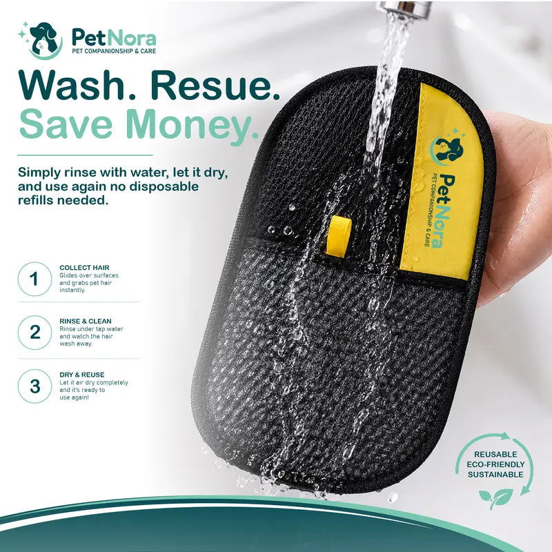 Reusable Electrostatic Pet Hair Remover Glove for Dogs and Cats - Effective Lint Cleaner for Furniture, Clothing, and Car Interiors