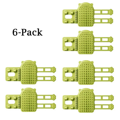 Universal Cat Grooming Supplies 2-Pack: Self-Grooming Slicker Brush and Corner Scratching Board with Silicone Massage Brush for Hair Care and Scratch Relief, Durable and Wear-Resistant