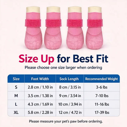Waterproof Pet Boots and Socks for Paw Protection - Non-Slip, Wear-Resistant Covers for Small to Medium Dogs, Ideal for Rainy Days, Snow Walking, and Vet Visits - Easy On/Off, Washable, and Reusable