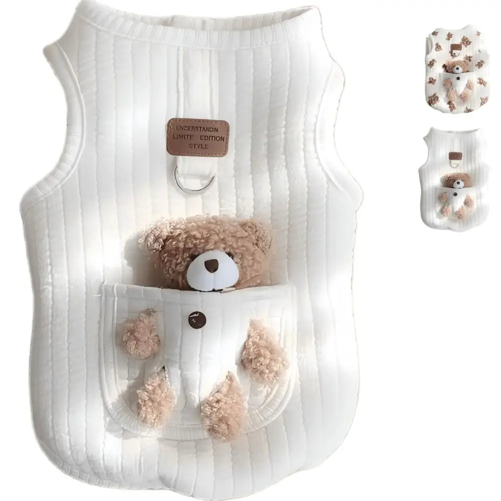 Teddybär-Pullover für Hunde & Katzen – Warme Winterweste mit Bär-Motiv