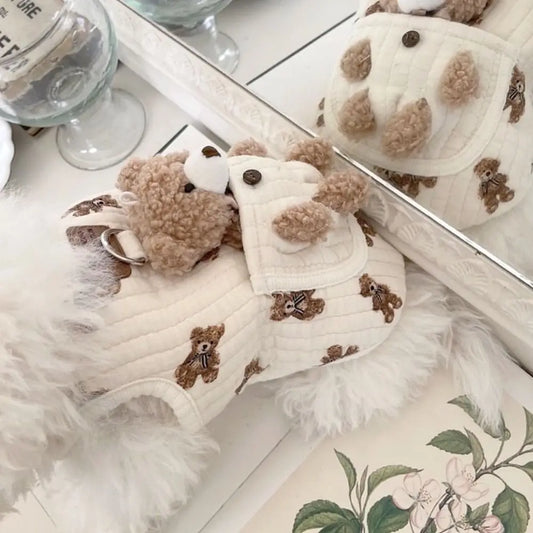 Teddybär-Pullover für Hunde & Katzen – Warme Winterweste mit Bär-Motiv