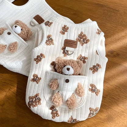 Teddybär-Pullover für Hunde & Katzen – Warme Winterweste mit Bär-Motiv