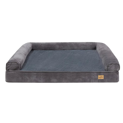 Luxurious XXL Large Orthopedic Dog Bed with Cozy Bolster and Washable Cover for Ultimate Comfort