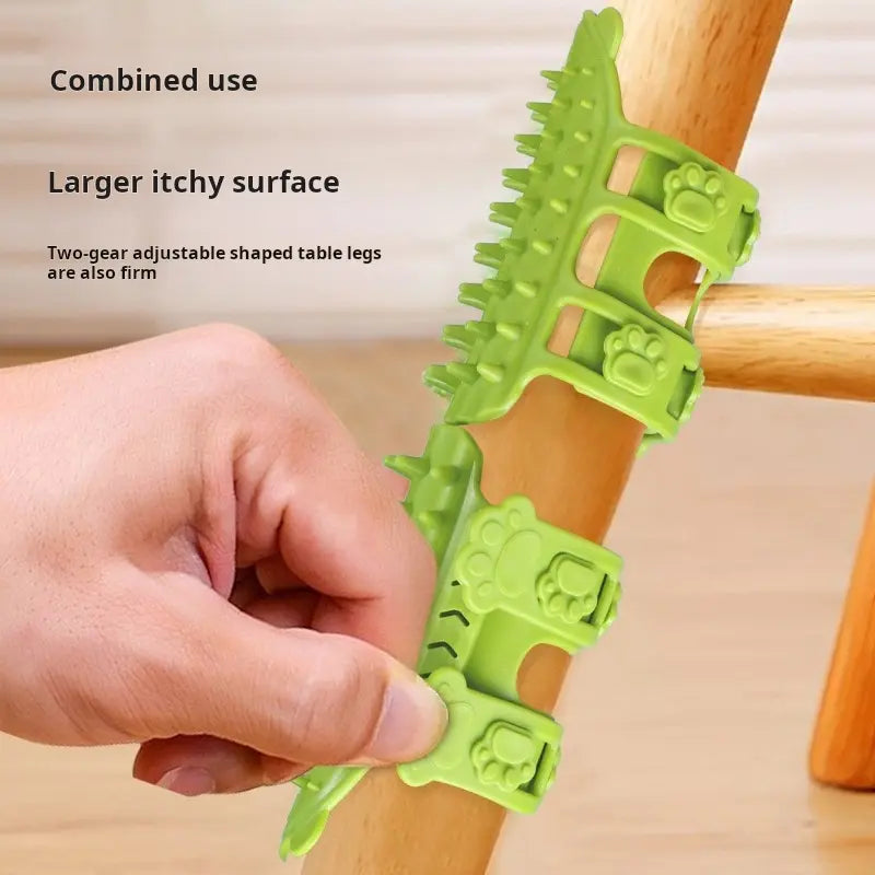 Universal Cat Grooming Supplies 2-Pack: Self-Grooming Slicker Brush and Corner Scratching Board with Silicone Massage Brush for Hair Care and Scratch Relief, Durable and Wear-Resistant