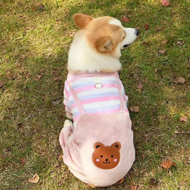 Herbst-Winter-Haustier-Hundemantel Aus Weichem Fleece, Warmer Overall Für Kleine, Mittelgroße Und Große Hunde, Katzen Und Welpen, Jacke, Pullover Mit Leinenring