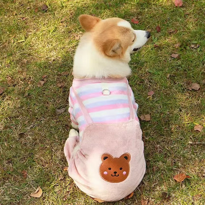 Herbst-Winter-Haustier-Hundemantel Aus Weichem Fleece, Warmer Overall Für Kleine, Mittelgroße Und Große Hunde, Katzen Und Welpen, Jacke, Pullover Mit Leinenring