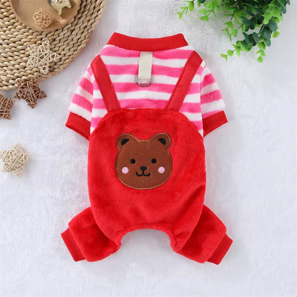 Herbst-Winter-Haustier-Hundemantel Aus Weichem Fleece, Warmer Overall Für Kleine, Mittelgroße Und Große Hunde, Katzen Und Welpen, Jacke, Pullover Mit Leinenring