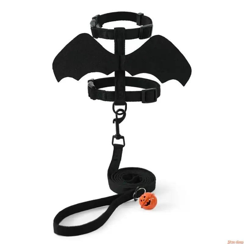 Unisex Adjustable Bat Wing Mesh Pet Harness and Leash Set - Escape-Proof Soft Mesh for Small Pets Halloween Cosplay and Walking