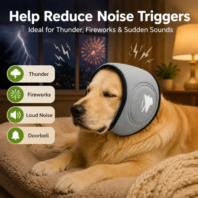 Adjustable Ear Protection Muffs for Dogs, Designed to Alleviate Anxiety in Noisy Environments