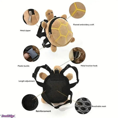 Ironridge Adjustable No-Pull Dog Backpack Harness with D-Ring - Turtle-Shaped Design for Small to Medium Dogs, Ideal for Travel and Outdoor Activities