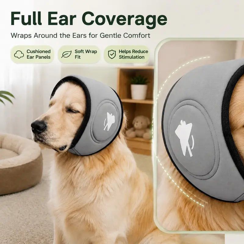 Adjustable Ear Protection Muffs for Dogs, Designed to Alleviate Anxiety in Noisy Environments